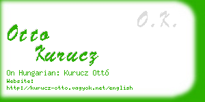 otto kurucz business card