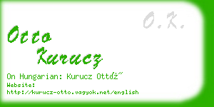 otto kurucz business card